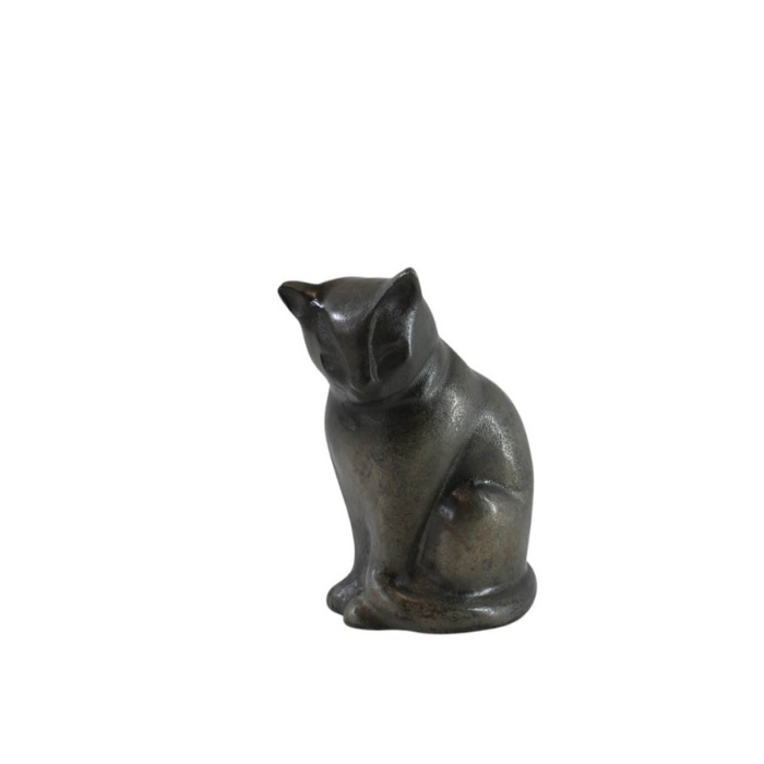 Urn Kat Zittend - Night Black/Grijs