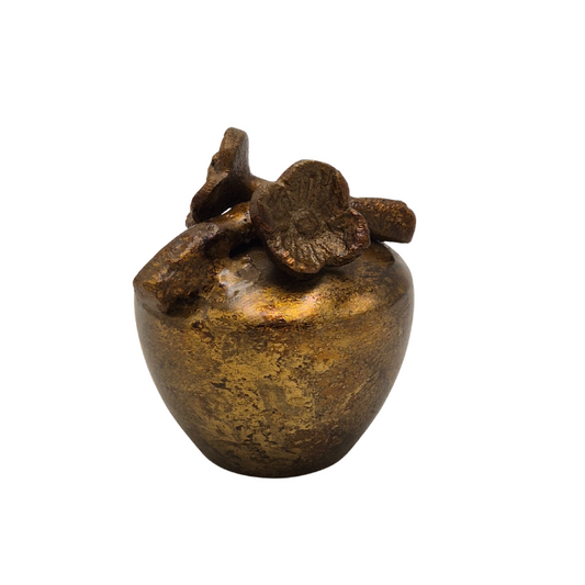 Urn Pot 2 Bloemen Zijaanzicht Antiek Goud