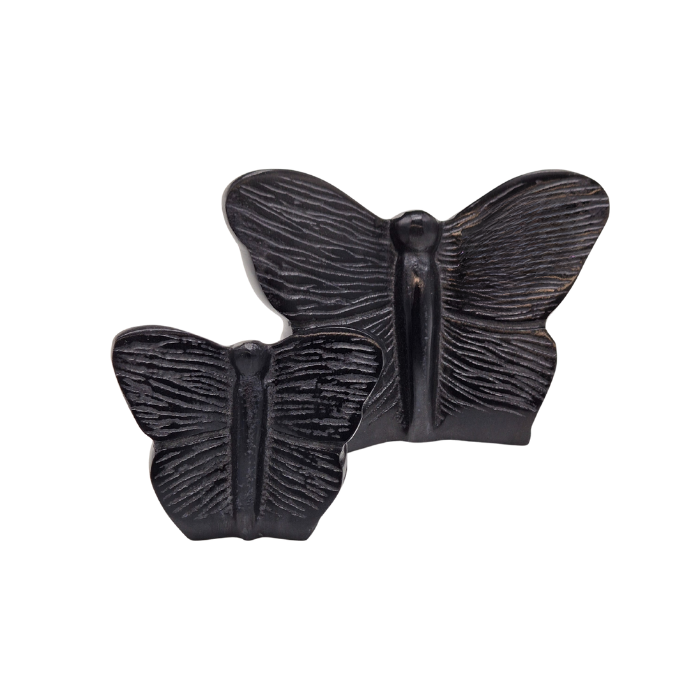 Urn Vlinder  Groot & Klein Zwart 