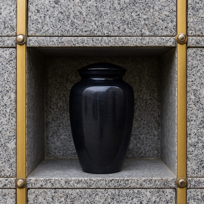 Urnenmuur Standaard Urn Zwart