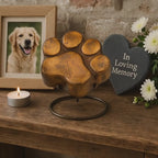 Urn Hondenpoot L - Kleur Antiek Goud