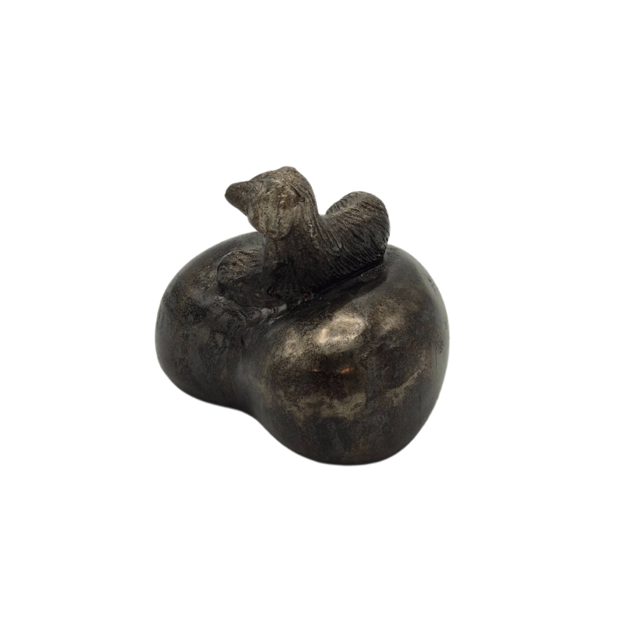 Urn Hart met Hond - Kleur Night Black