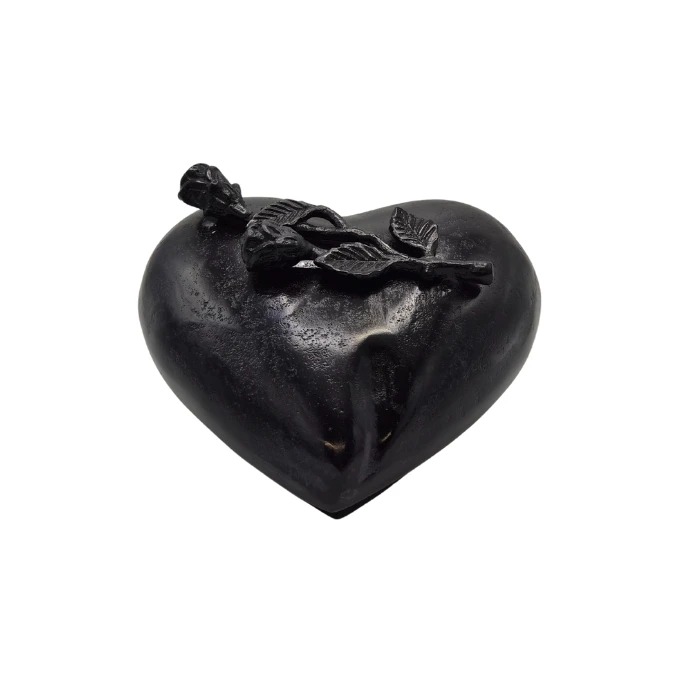 Urn Hart Roos - Kleur Black Antique