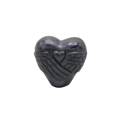 Urn Hart Vleugels - Kleur Black Antique