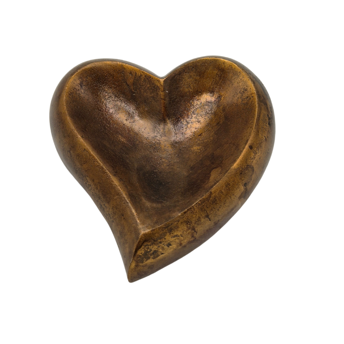 Urn Hartje L - Kleur Antiek Goud