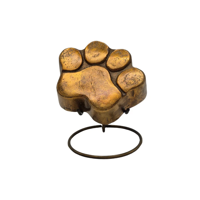 Urn Hondenpoot L - Kleur Antiek Goud